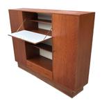 Vintage Wandmeubel Highboard Jaren 60 Teak Fineer Design, Vintage, Gebruikt, 150 tot 200 cm, Ophalen of Verzenden