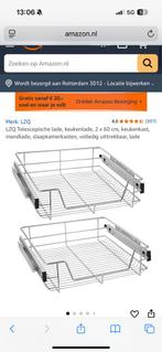 LZQ Telescopische lade, keukenlade, 2 x 60 cm, keukenkast,, Witgoed en Apparatuur, Afzuigkappen, Ophalen of Verzenden, Zo goed als nieuw
