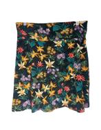 King Louie Zwarte Rok Bloemenprint Maat M, Maat 38/40 (M), Verzenden, Zwart, Zo goed als nieuw