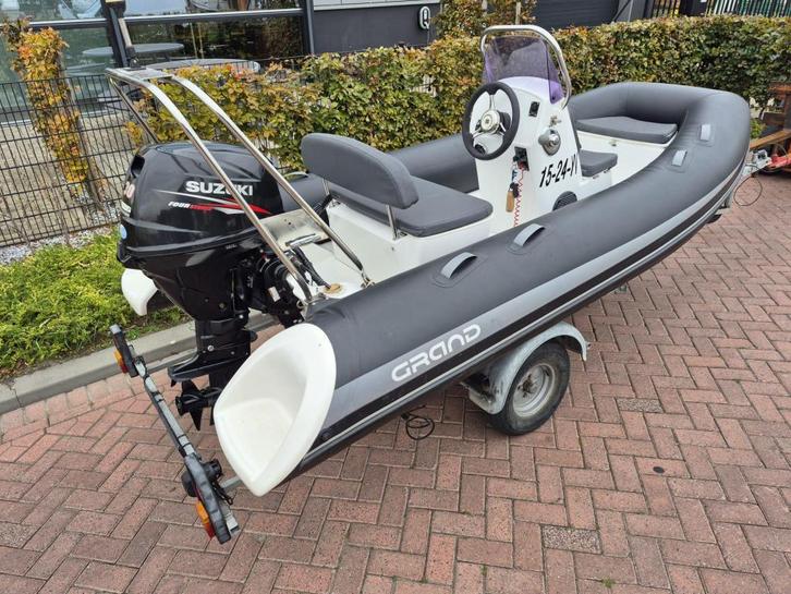 Grand 370 Incl Suzuki DF30 Fourstroke, Watersport en Boten, Rubberboten, Gebruikt, Overige merken, Benzine