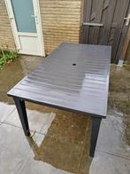 Tuintafel antraciet ca. 160x90cm - Kunststof - Gratis, Ophalen, Gebruikt, Rechthoekig, Kunststof