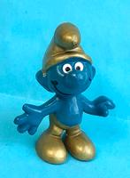 Gouden smurf / smurfen., Verzamelen, Smurfen, Poppetje, Figuurtje of Knuffel, Zo goed als nieuw, Verzenden