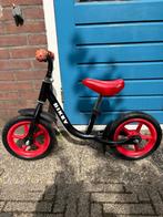 Zwart-rode loopfiets (12 inch) van Bikey, Ophalen, Gebruikt, Loopfiets