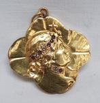 Art nouveau hangertje goud., Sieraden, Tassen en Uiterlijk, Antieke sieraden, Ophalen of Verzenden, Goud, Hanger
