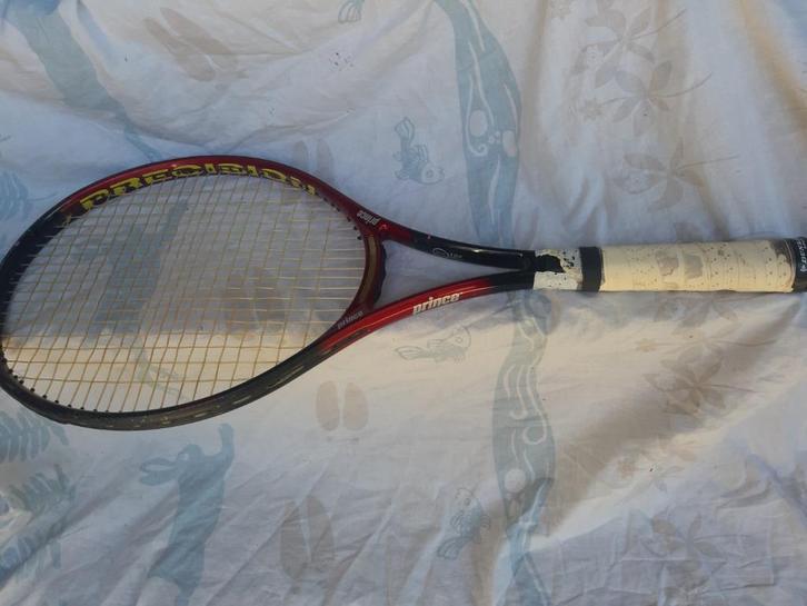 Prince Precision, 710, tennis racket, Rood-zwart, Sport en Fitness, Tennis, Gebruikt, Racket, Wilson, L3, Ophalen of Verzenden
