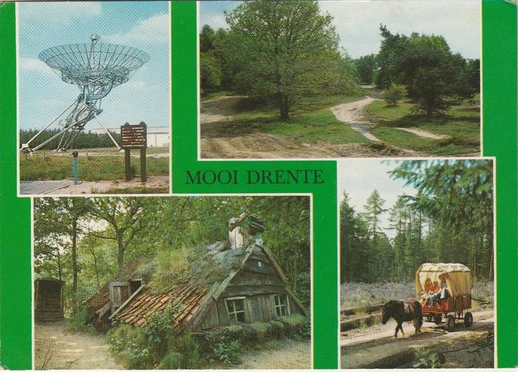 DRENTHE Telescoop Hut Huifkar, Verzamelen, Ansichtkaarten | Nederland, Gelopen, Drenthe, 1980 tot heden, Verzenden