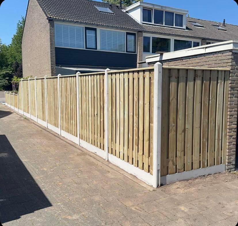 Hou-, beton schutting vanaf €95,-, 1 tot 2 meter, Minder dan 3 meter, Ophalen of Verzenden, Zo goed als nieuw