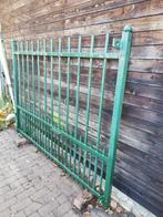 Dubbele poort 434br plus palen en enkel poortje 123br +paal, Tuin en Terras, Ophalen, Zo goed als nieuw, 150 tot 200 cm, IJzer