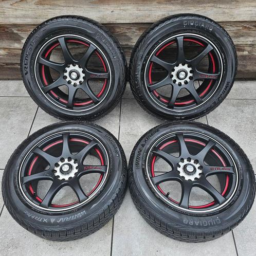 Mooie zwarte velgen 16 inch steek 5x114,3 met zgan banden, Auto-onderdelen, Banden en Velgen, Banden en Velgen, All Season, 16 inch