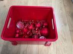 Curver box met rode kerstversiering, Ophalen of Verzenden, Zo goed als nieuw
