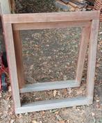 Kozijn met raam 80x90, Doe-het-zelf en Verbouw, Kozijnen en Schuifpuien, Ophalen, Gebruikt, Hout, Raamkozijn