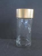 voorraad stolp potten gouden deksel stolppotten, Ophalen of Verzenden, Zo goed als nieuw, Glas, Pot, Bus of Blik