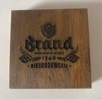 Vierkante houten opener van Brand bier, Ophalen of Verzenden, Zo goed als nieuw, Flesopener, Brand