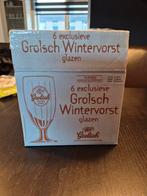 6 Grolsch Wintervorst Bierglazen - Nieuwstaat, Ophalen of Verzenden
