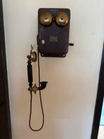 Antieke wandtelefoon type A-PTT/industrieel/messing-deco, Antiek en Kunst, Ophalen