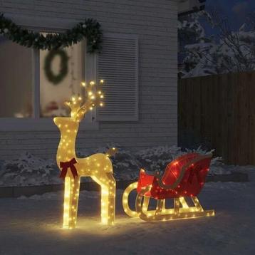 Kerstdecoratie rendier en slee 100 LED's €115 beschikbaar voor biedingen