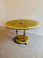 Kunststof salontafel marmerlook vintage, Ophalen, Kunststof, Gebruikt, 50 tot 100 cm