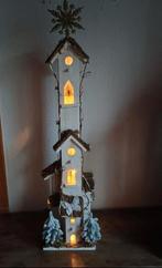 Te koop houten kerk met verlichting, Diversen, Kerst, Ophalen, Nieuw