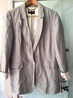 Vanilia kolbert,dames jasje vanilia  mt 40,linnen colbert, Ophalen, Gedragen, Maat 38/40 (M), Grijs