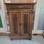 Brocante vintage oude ondiepe smalle meidenkast H 141 cm., Ophalen