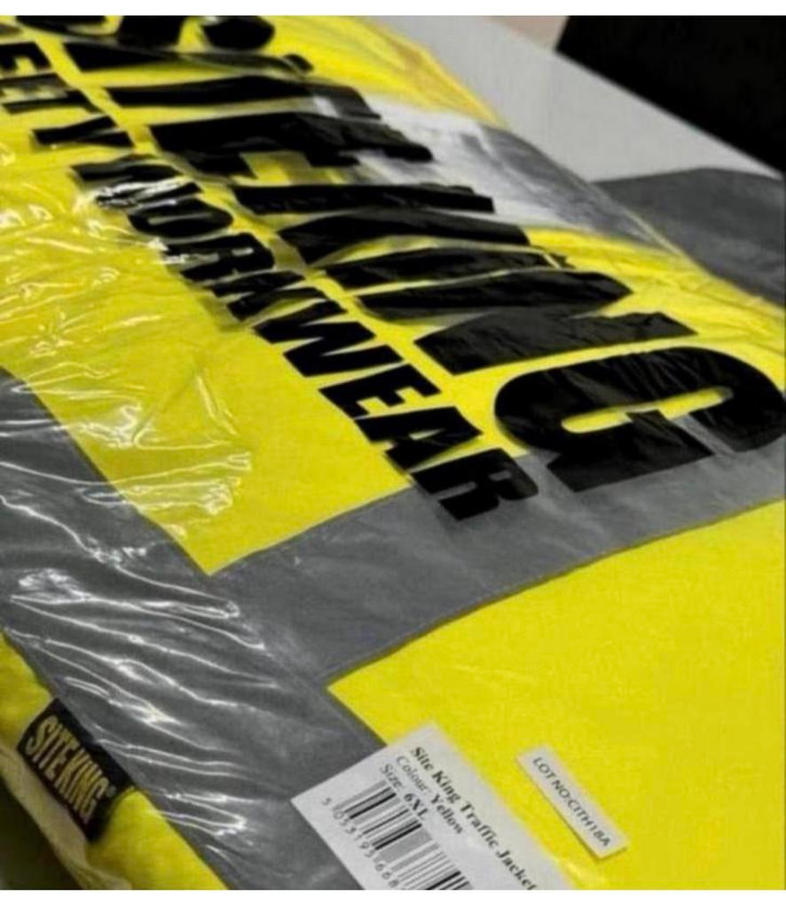 SITE KING HiVis Safety Veiligheidsjas reflectie jas 6XL geel, Dames, Nieuw, Ophalen of Verzenden, H