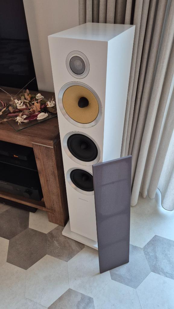 B&W speakers luidsprekers CM8 S2 wit, paar (2 stuks), Audio, Tv en Foto, Luidsprekers, Zo goed als nieuw, Front, Rear of Stereo speakers