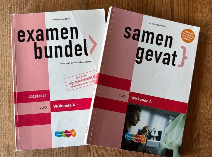 Examenbundel en samengevat vwo Wiskunde A 2023/2024, Boeken, Schoolboeken, Zo goed als nieuw, Nederlands, VWO, Ophalen of Verzenden