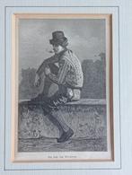 Ets/gravure Een boer uit Walcheren, Antiek en Kunst, Verzenden