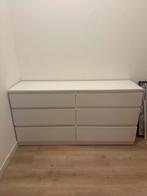 Mooie witte lade kast 140 cm breedt 6 lades, 100 tot 150 cm, 5 laden of meer, Ophalen of Verzenden, Zo goed als nieuw