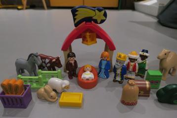 playmobil 1 2 3 kerststal 71140 - compleet beschikbaar voor biedingen