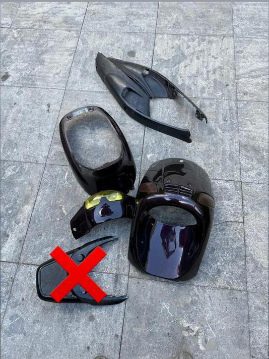 Type 3 Kappenset | Custom kleur, Fietsen en Brommers, Brommeronderdelen | Scooters, Zo goed als nieuw, Piaggio, Kap, Ophalen of Verzenden