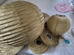 Papieren gouden lampionnen pakket, Hobby en Vrije tijd, Feestartikelen, Ophalen of Verzenden, Zo goed als nieuw, Versiering, Geboorte of Huwelijk