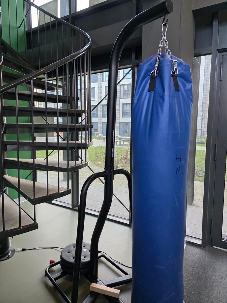 Bokszak 180cm + verzwaarbare standaard - Zeer netjes!, Ophalen, Zo goed als nieuw, Benen, Overige typen