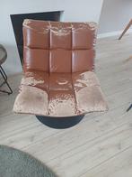 Dutchbone draai fauteuil, Ophalen, Gebruikt, 50 tot 75 cm, Leer