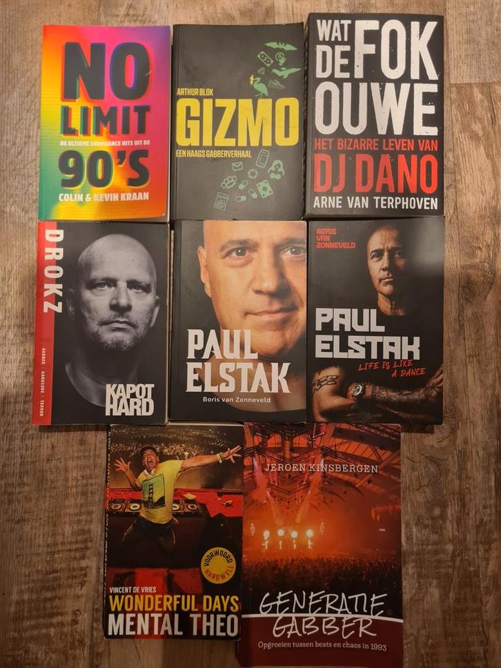Hardcore House Gabber Boeken Collectie, Boeken, Biografieën, Zo goed als nieuw, Kunst en Cultuur, Ophalen of Verzenden