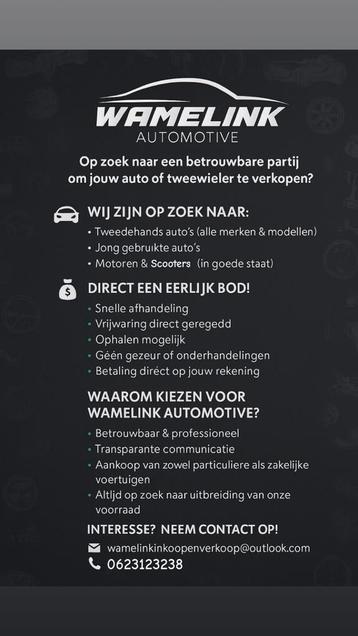 Inkoop van uw 2 of 4 wieler! Wamelink Automotive beschikbaar voor biedingen