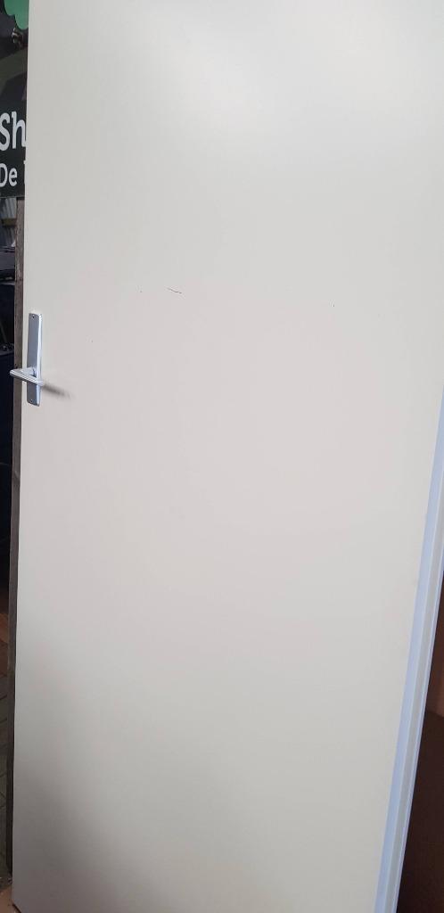 Opdekdeuren glad te koop, Doe-het-zelf en Verbouw, Deuren en Horren, Gebruikt, Binnendeur, 215 cm of meer, 80 tot 100 cm, Ophalen