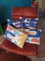 4 stevige vrolijk gekleurde kussens, Ophalen of Verzenden, Gebruikt, Overige kleuren, Vierkant