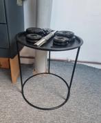 Bijzettafels plantentafels rond zwart afneembaar dienblad, Minder dan 55 cm, Gebruikt, Metaal of Aluminium, Rond