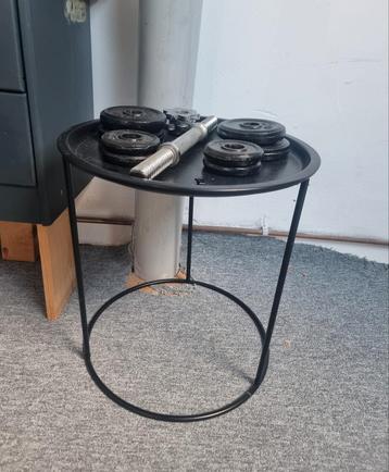 Bijzettafels plantentafels rond zwart afneembaar dienblad beschikbaar voor biedingen