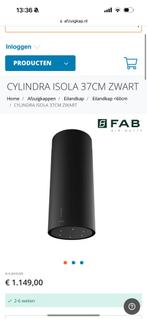 Faber Cylinder design afzuigkap, Nieuw, Eilandschouwkap, Vrijstaand, Ophalen of Verzenden