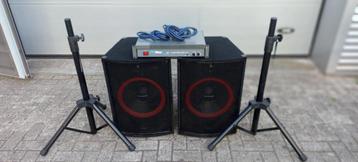 speakers, versterker bekabeling en statieven ook los te koop beschikbaar voor biedingen