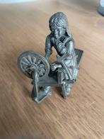 Daalderop tin vrouw spinnenwiel, Antiek en Kunst, Antiek | Tin, Ophalen of Verzenden