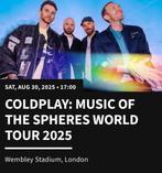 Coldplay zitplaats webley stadium, 30 augustus, Tickets en Kaartjes, Concerten | Pop
