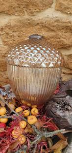 zeer fraai gekleurd glazen grote eikennoot kerst herfst deco, Ophalen of Verzenden, Zo goed als nieuw