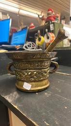 antieke bronzen vijzel en stamper, Ophalen, Koper