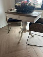 Rivièra Maison tafel met ingelegd blad, 70 x 70 cm, Ophalen, Zo goed als nieuw, 75 cm of meer, 60 cm of meer