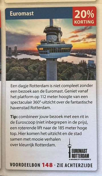 Kortingsbon Euromast, max 4 personen per bon beschikbaar voor biedingen