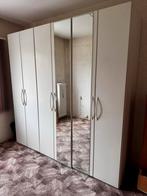 Witte Kledingkast met Spiegeldeuren, Ophalen, Overige materialen, Gebruikt, 200 cm of meer