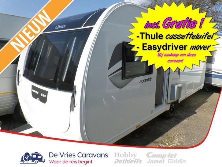 Elddis Avante 554 Vrijstaand bed.! ACTIE!!, Caravans en Kamperen, Caravans, Bedrijf, tot en met 4, 1000 - 1250 kg, Standaardzit